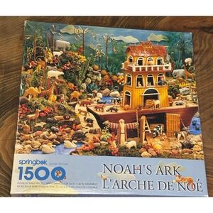 Vintage Noah's Ark 1500 Piece Puzzle Springbok Hallmark Judi K. Thomas